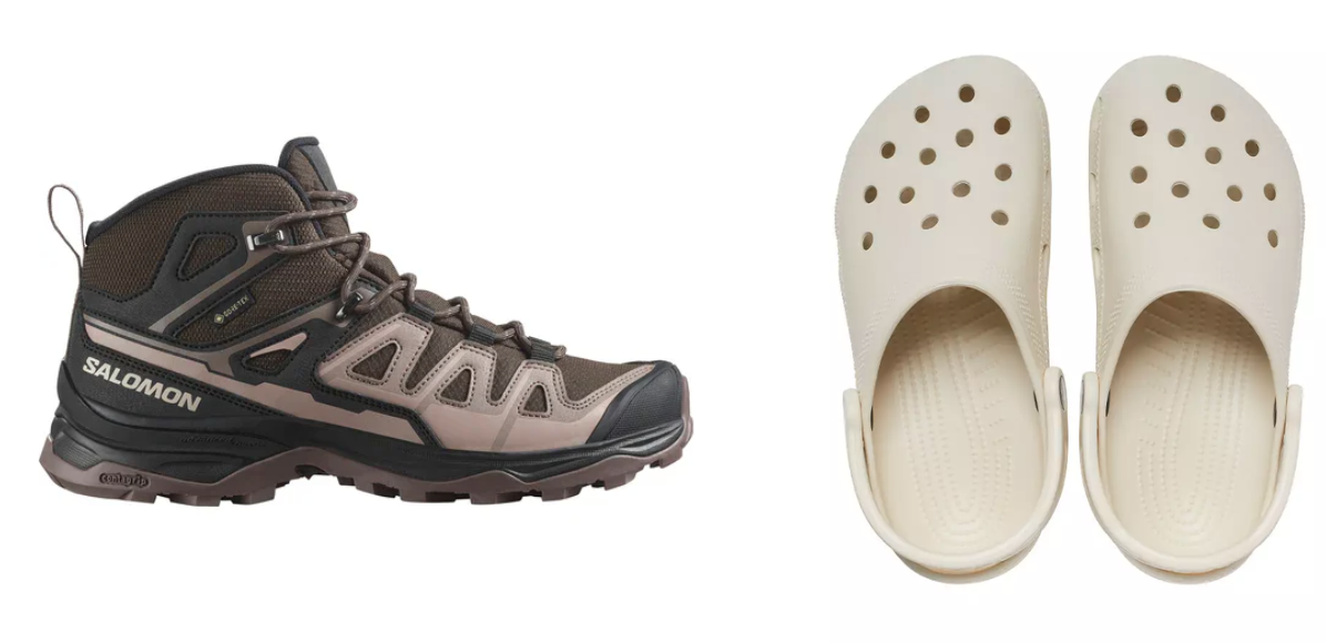 Trekking Shoes and Crocs